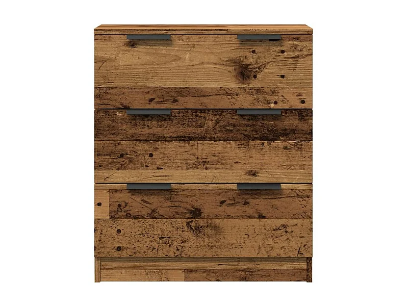 Commode 3 tiroirs moderne Karona 60cm - Choix raffiné pour un rangement efficace-Couleur Marron noisette