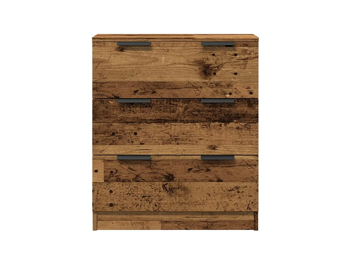 Commode 3 tiroirs moderne Karona 60cm - Choix raffiné pour un rangement efficace-Couleur Marron noisette