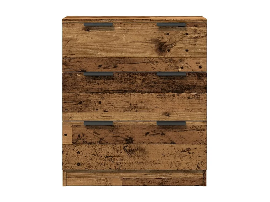 Commode 3 tiroirs moderne Karona 60cm - Choix raffiné pour un rangement efficace-Couleur Marron noisette