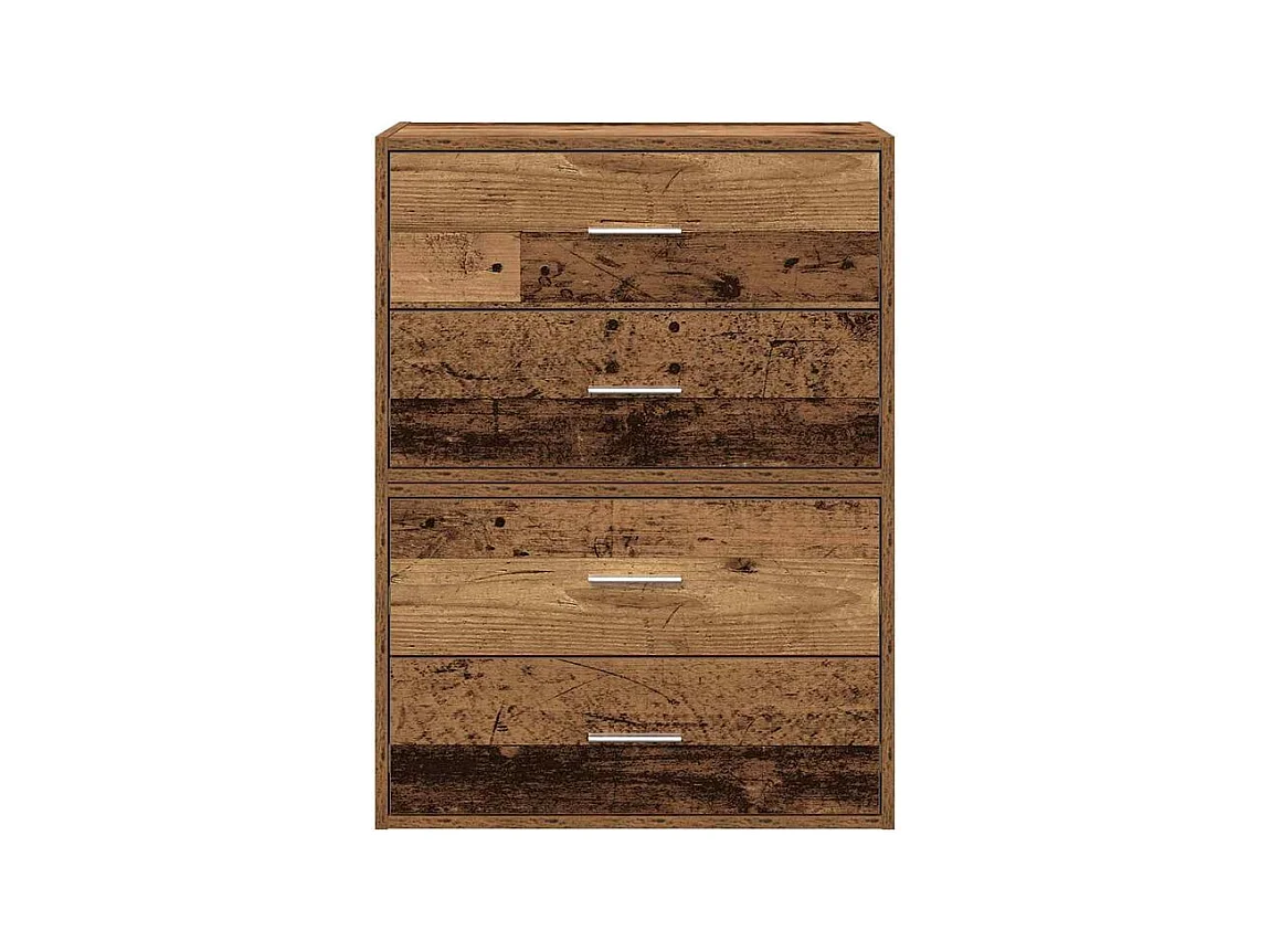 Armoires avec 2 tiroirs 2 pcs vieux bois bois d'ingénierie