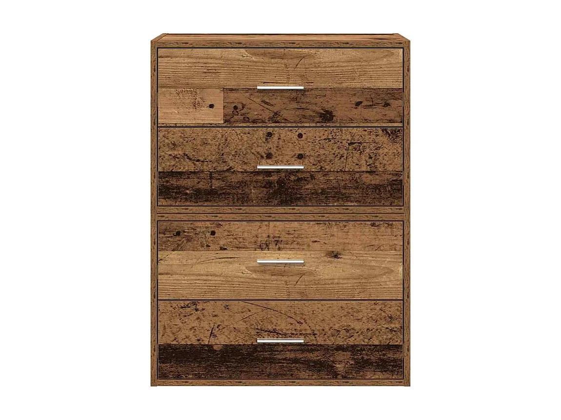 Armoires avec 2 tiroirs 2 pcs vieux bois bois d'ingénierie