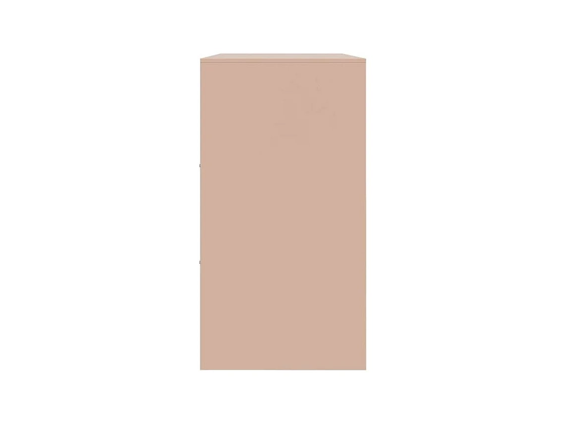 Commode à 6 casiers en acier Klavin 99cm - Style industriel-Couleur Rose clair