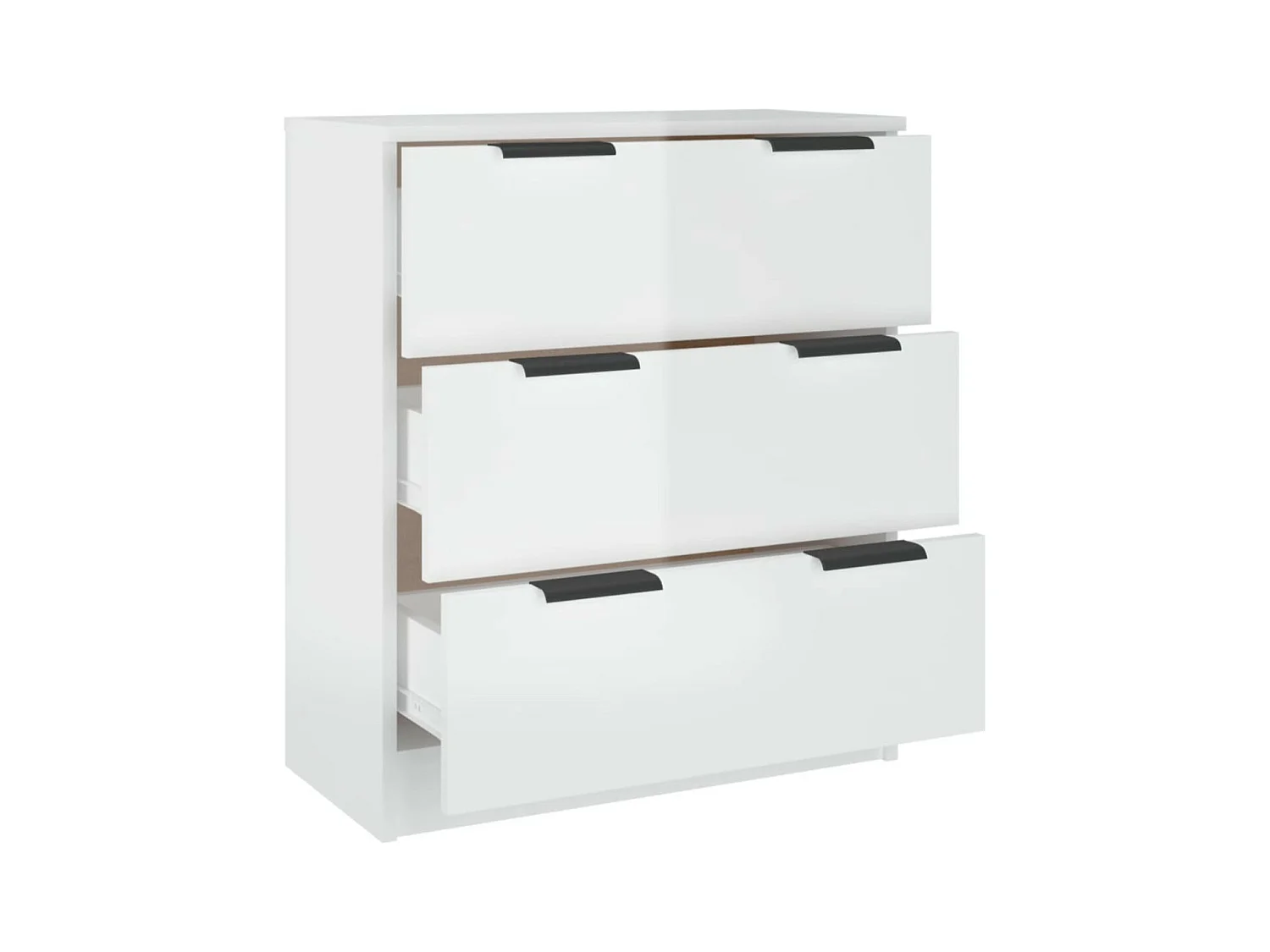 Commode 3 tiroirs moderne Karona 60cm - Choix raffiné pour un rangement efficace-Couleur Chêne gris