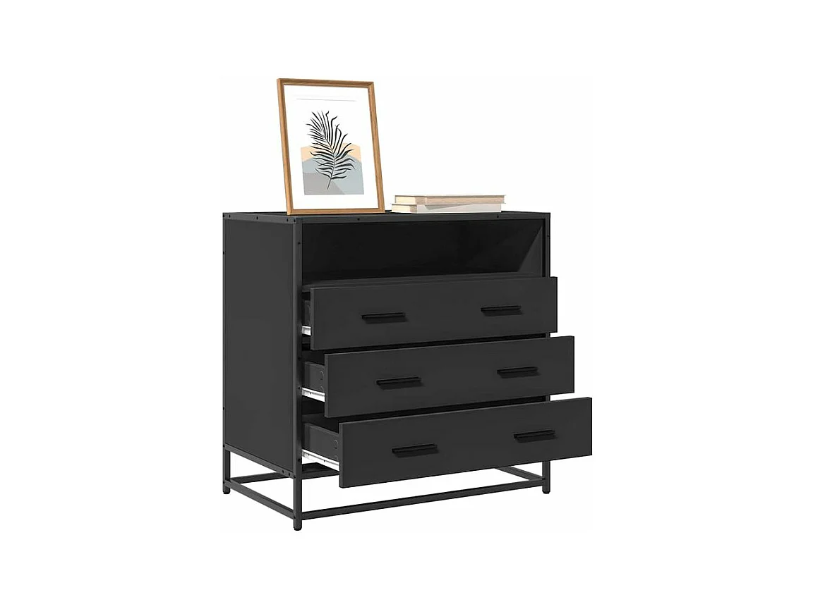 Commode noir 70x41x70 bois d'ingénierie