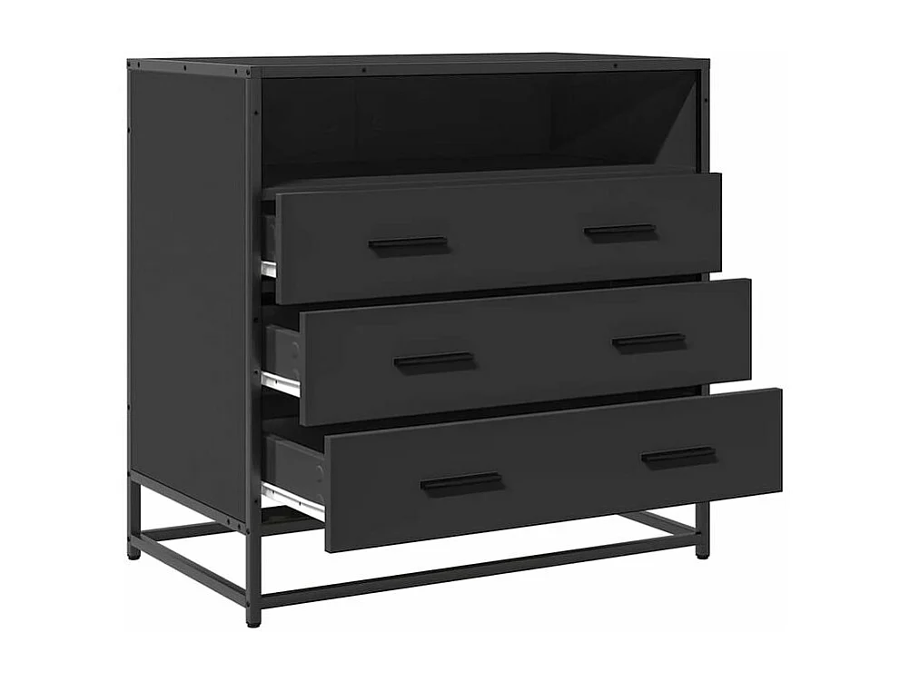 Commode noir 70x41x70 bois d'ingénierie