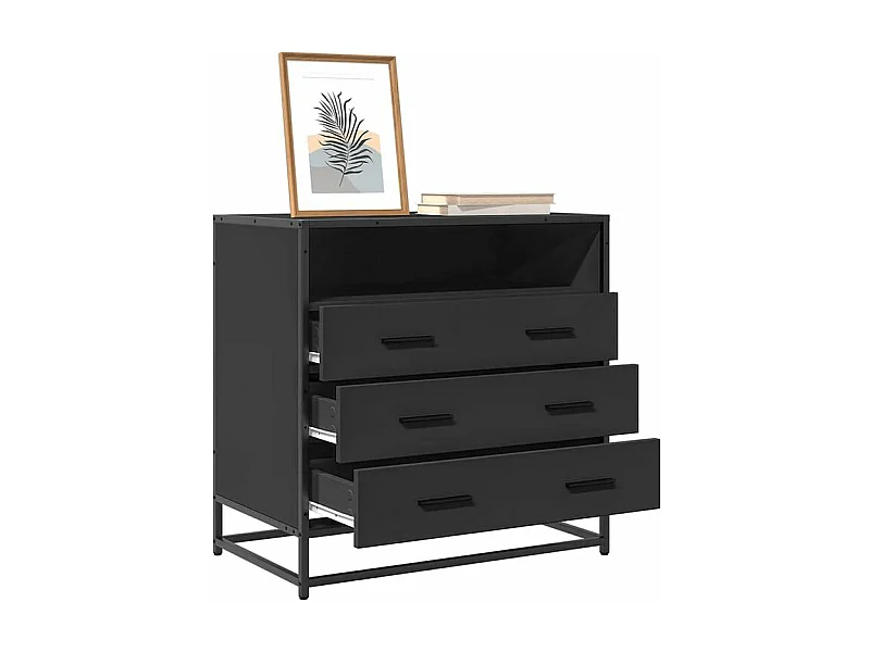 Commode noir 70x41x70 bois d'ingénierie