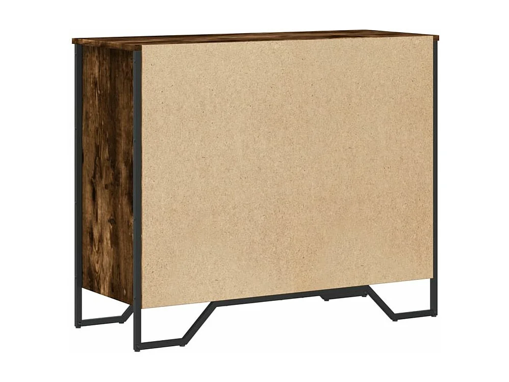 Commode chêne fumé 91x35,5x74,5 bois d'ingénierie