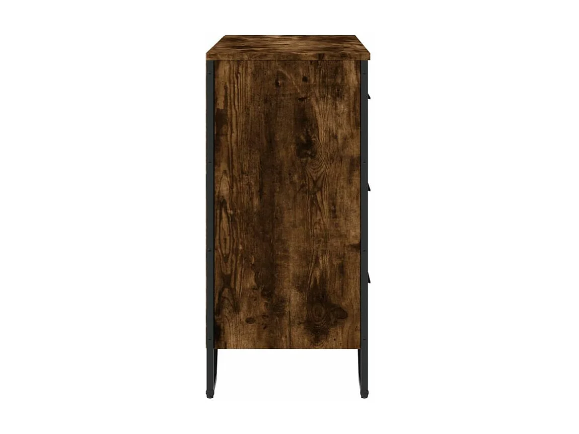 Commode chêne fumé 91x35,5x74,5 bois d'ingénierie