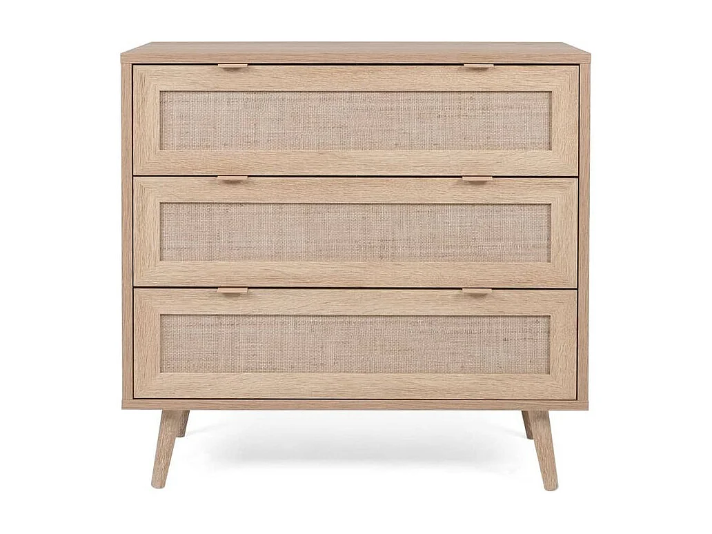 Commode 3 tiroirs Bali 80cm - Élégance naturelle et fonctionnalité
