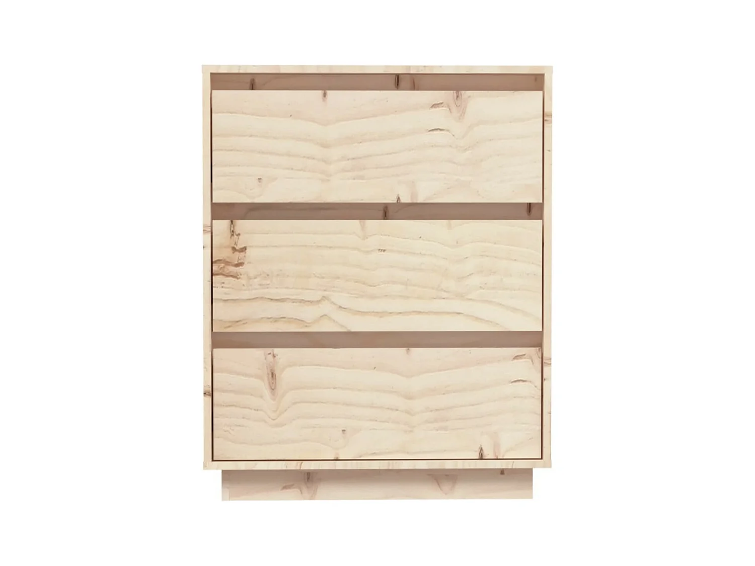 Petite commode en bois massif de pin – Collection Vizion-Couleur Blanc