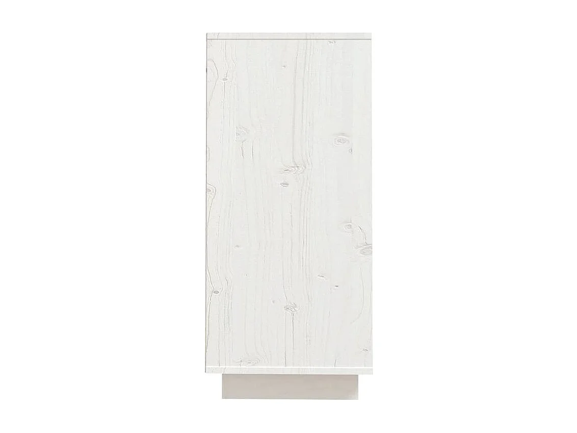 Petite commode en bois massif de pin – Collection Vizion-Couleur Blanc