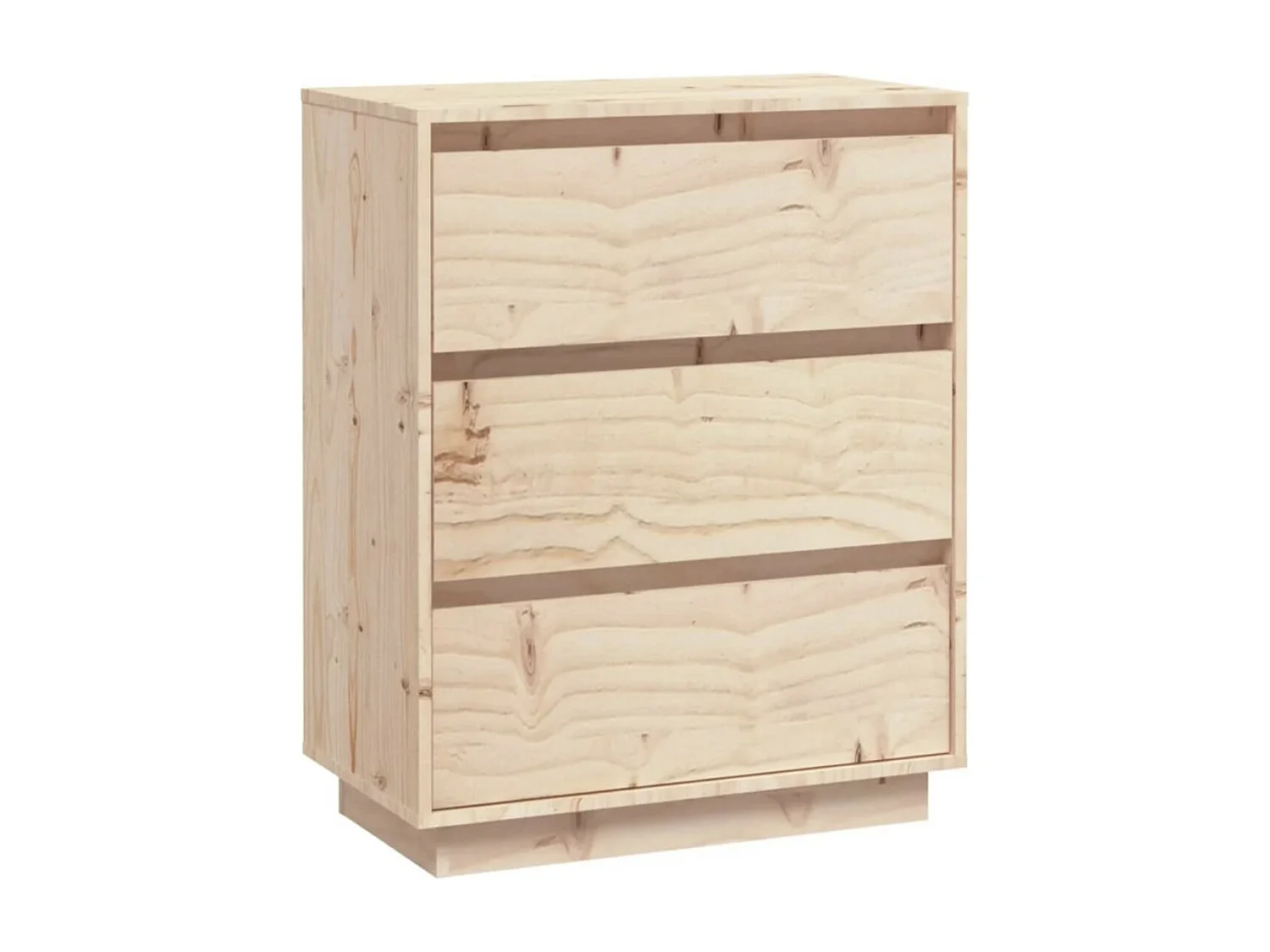 Petite commode en bois massif de pin – Collection Vizion-Couleur Blanc