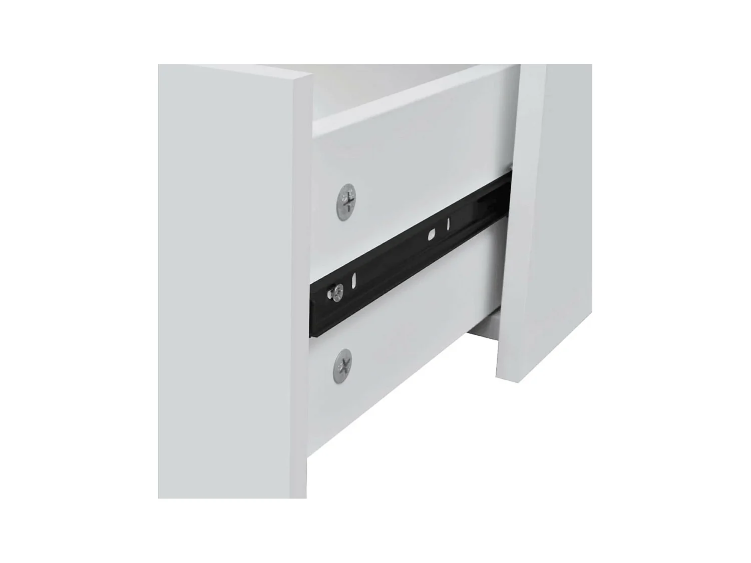 Commode 4 tiroirs Chikee 60cm - Bois d'ingénierie-Couleur Blanc brillant