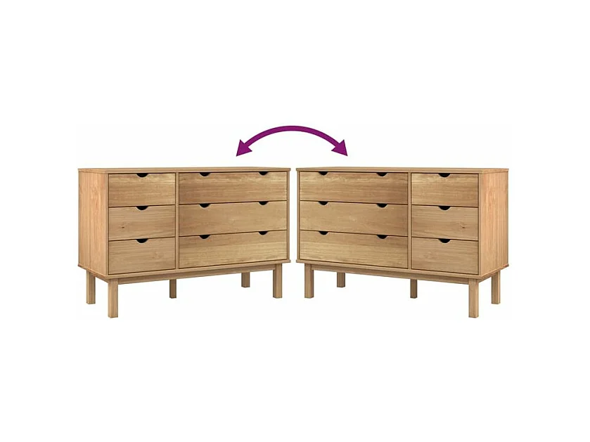 Commode 111x43x73,5 bois de pin massif