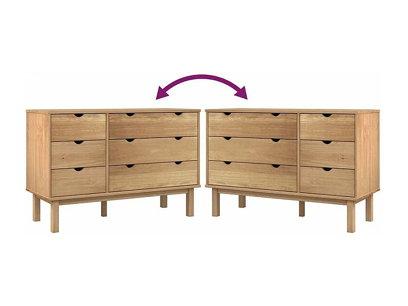 Commode 111x43x73,5 bois de pin massif