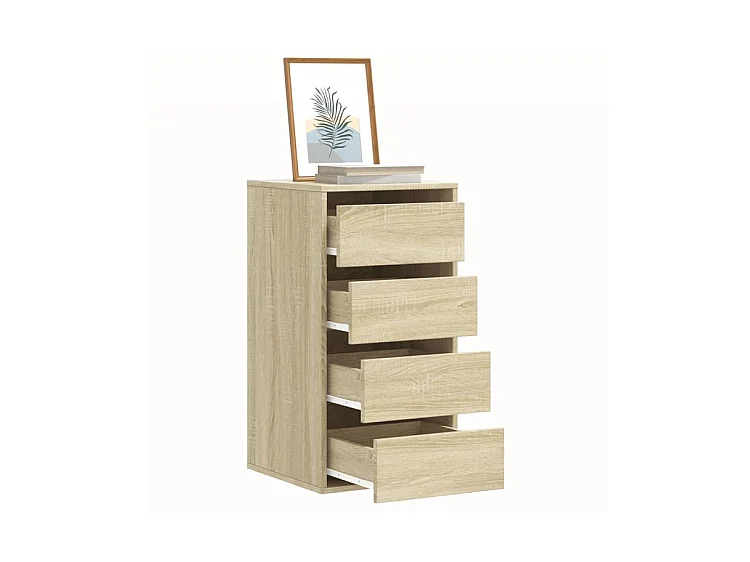 Commode d'angle chêne sonoma 40x41x76 bois d'ingénierie