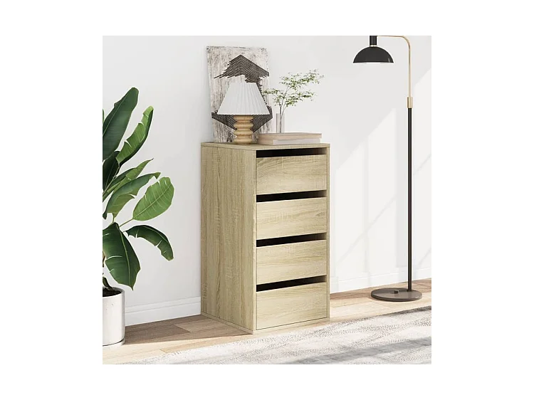 Commode d'angle chêne sonoma 40x41x76 bois d'ingénierie