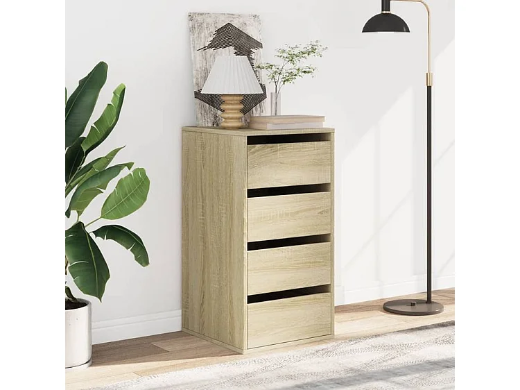 Commode d'angle chêne sonoma 40x41x76 bois d'ingénierie