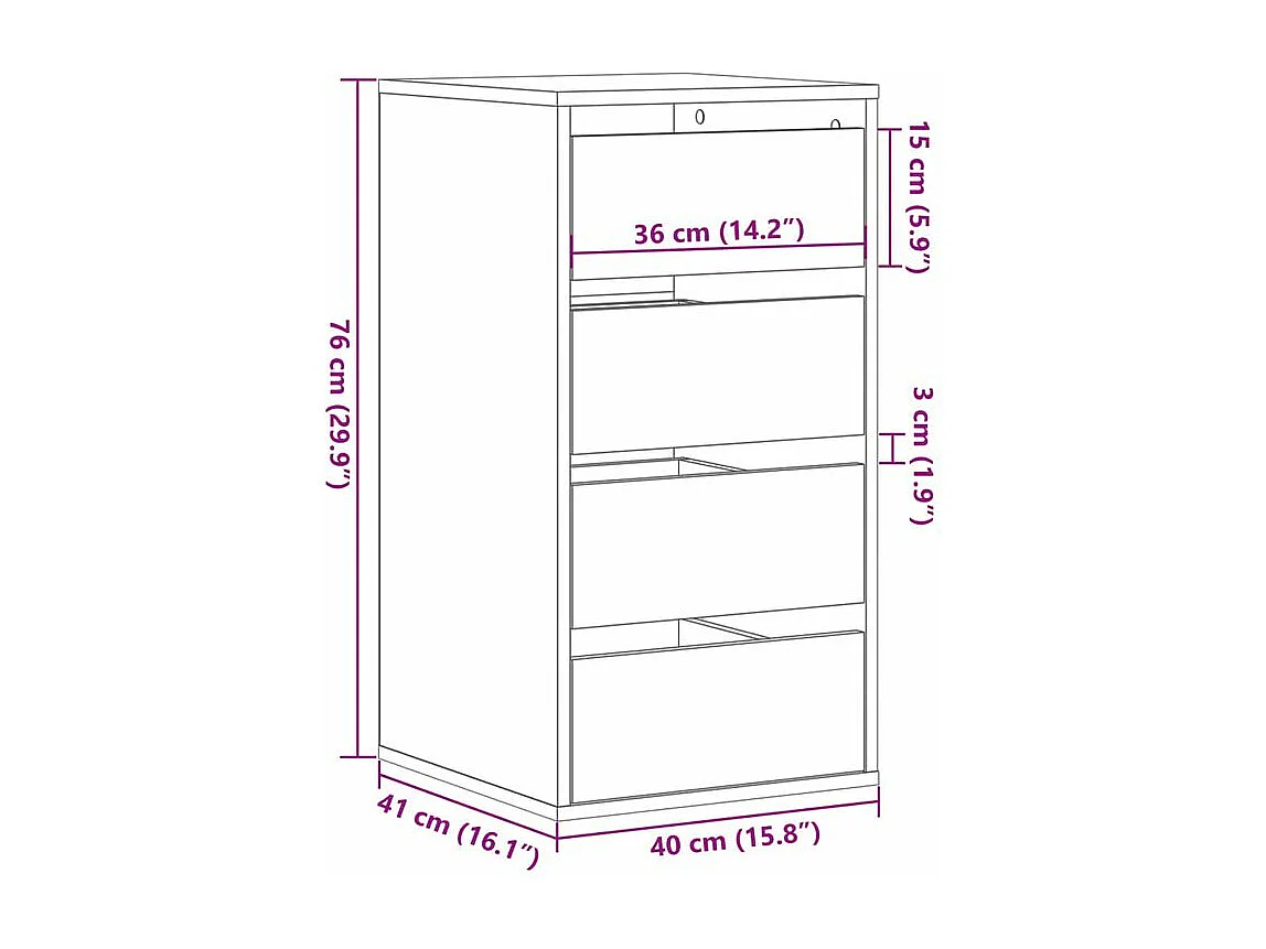 Commode d'angle chêne sonoma 40x41x76 bois d'ingénierie