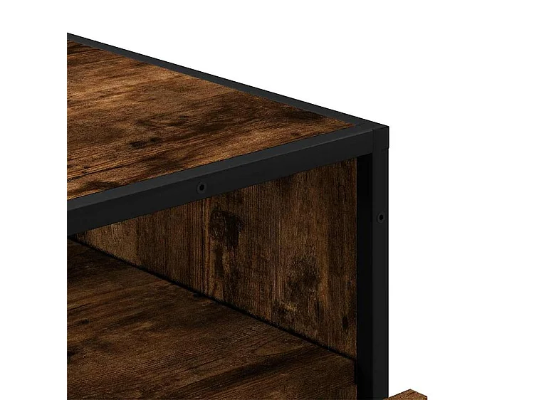 Commode chêne fumé 70x41x70 bois d'ingénierie