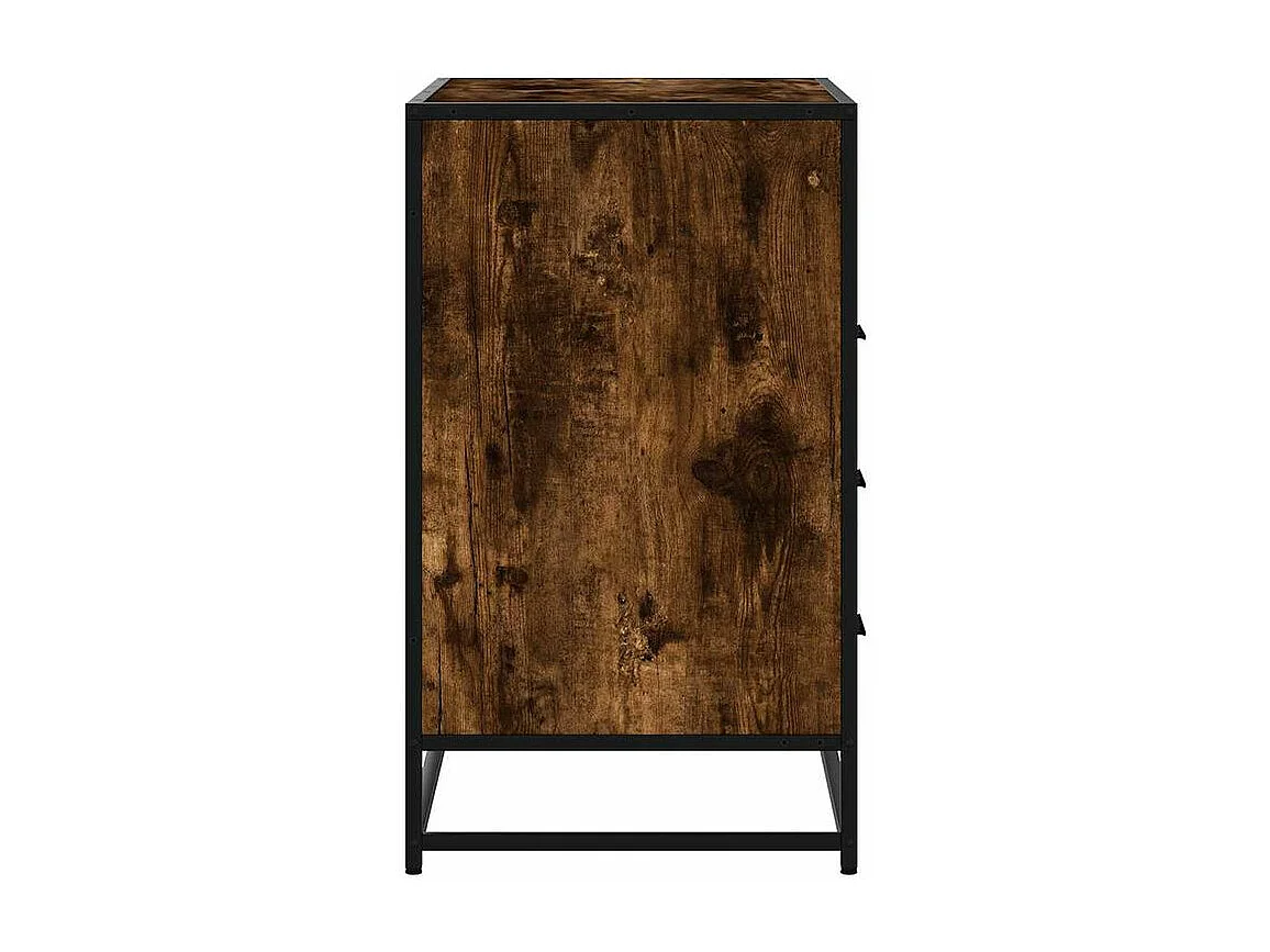 Commode chêne fumé 70x41x70 bois d'ingénierie