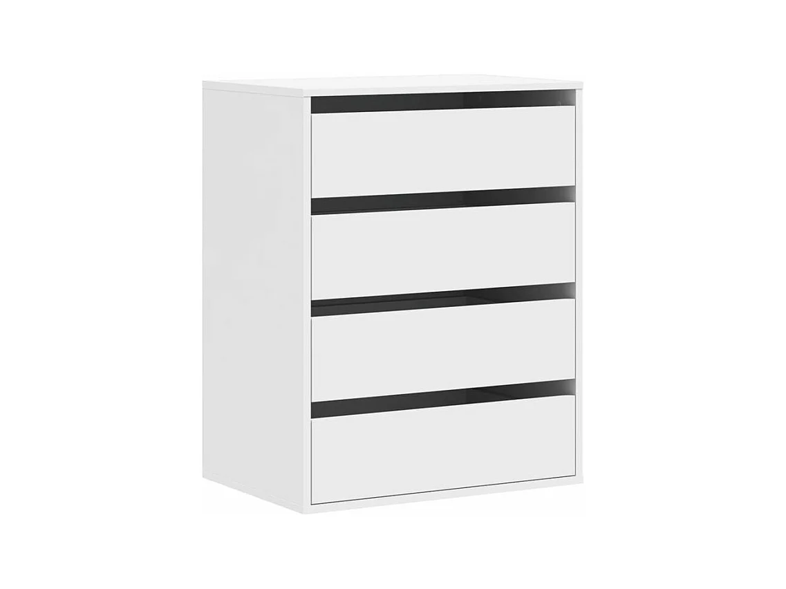 Commode d'angle blanc 60x41x76 bois d'ingénierie