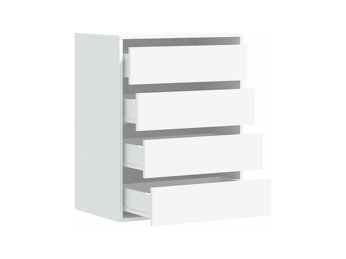 Commode d'angle blanc 60x41x76 bois d'ingénierie