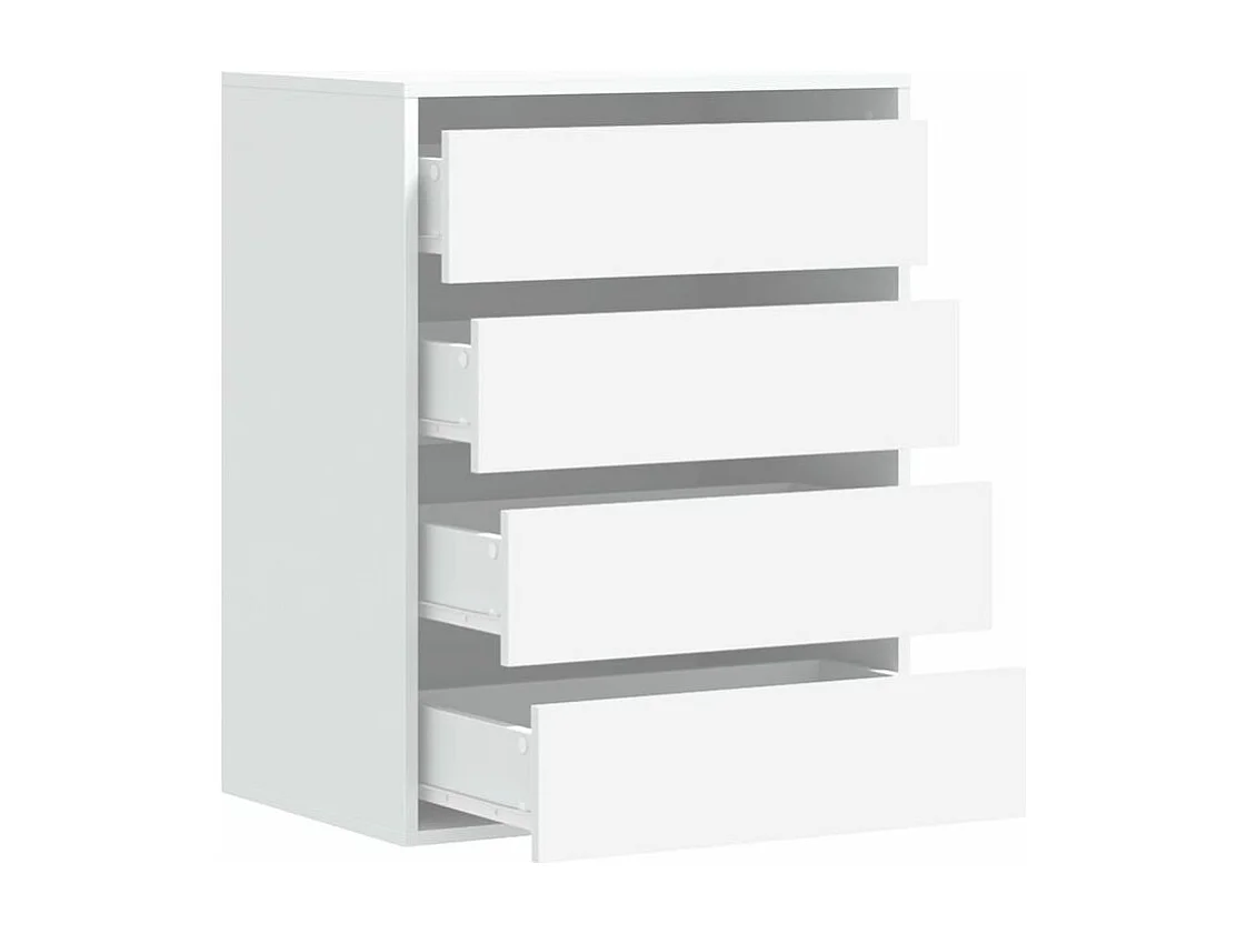 Commode d'angle blanc 60x41x76 bois d'ingénierie