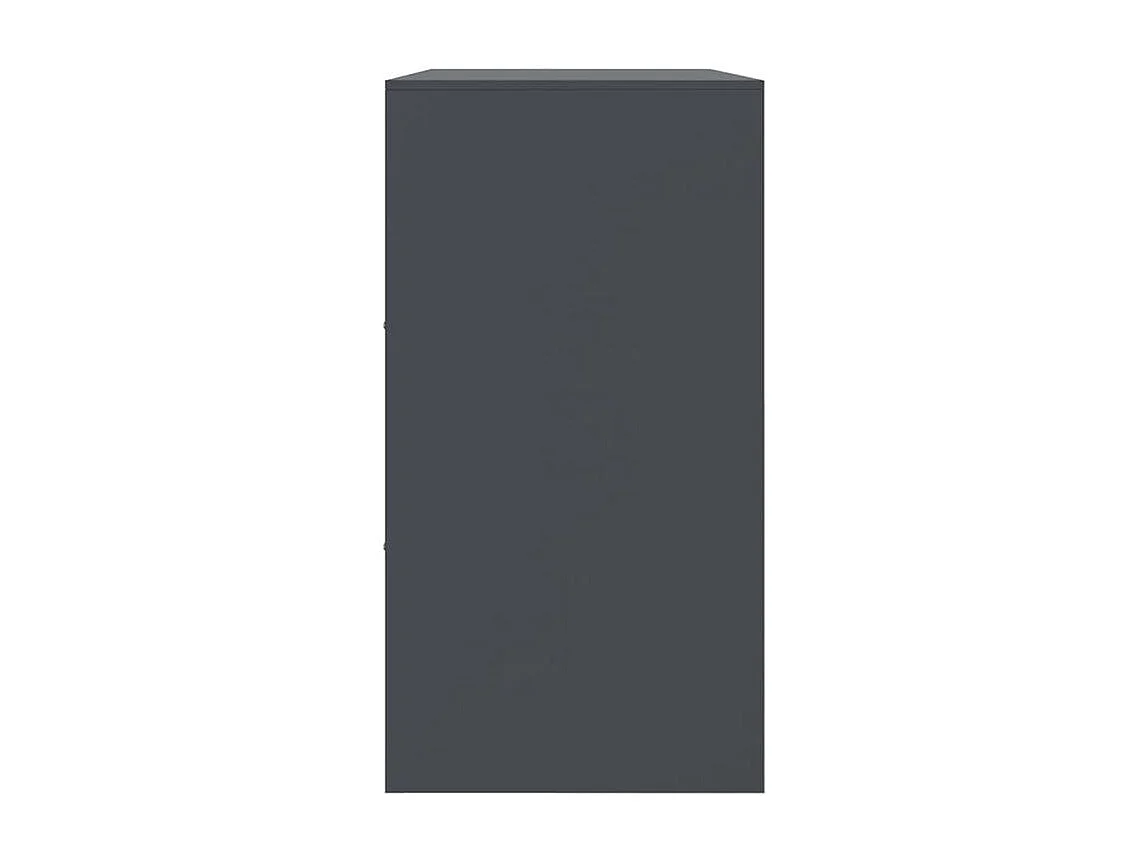 Commode à 6 casiers en acier Klavin 99cm - Style industriel-Couleur Gris anthracite