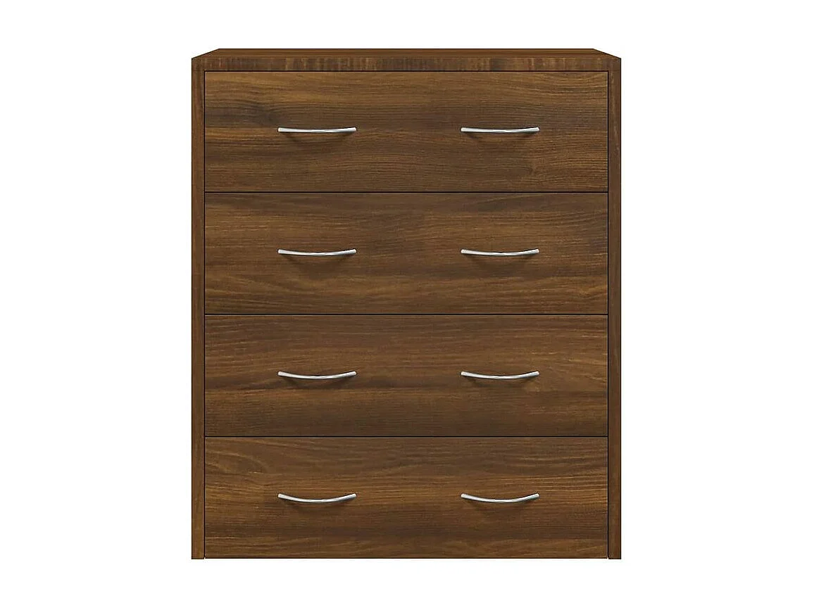 Commode 4 tiroirs Chikee 60cm - Bois d'ingénierie-Couleur Noyer