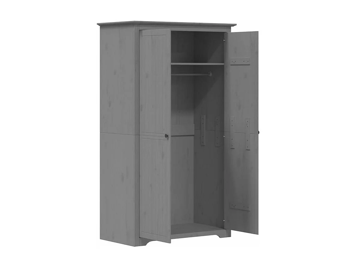 Garde-robe BODO gris 99x53,5x173 bois massif de pin