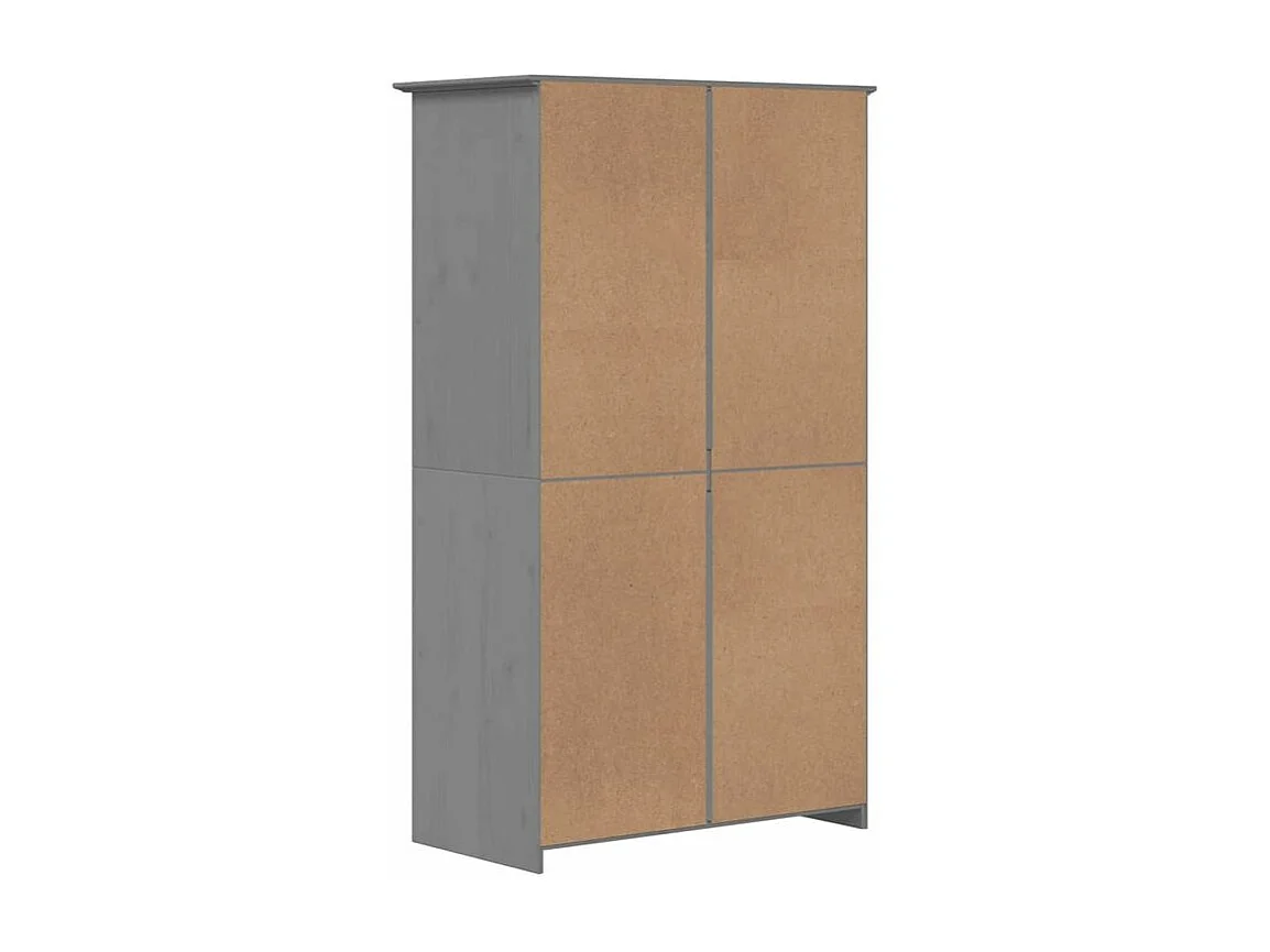 Garde-robe BODO gris 99x53,5x173 bois massif de pin