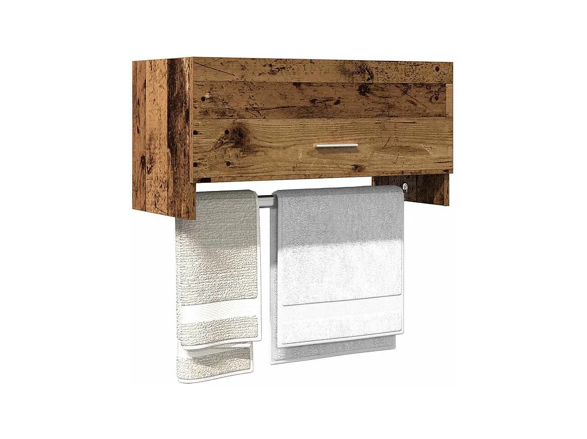 Garde-robe vieux bois 70x32,5x35 bois d'ingénierie