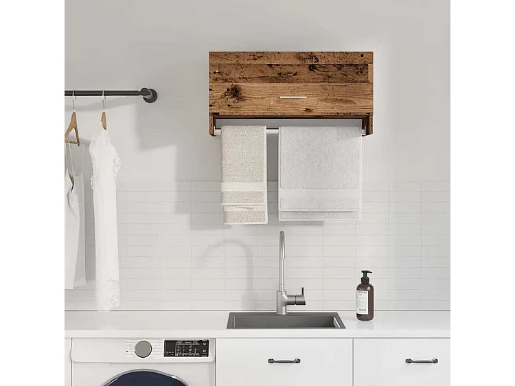 Garde-robe vieux bois 70x32,5x35 bois d'ingénierie