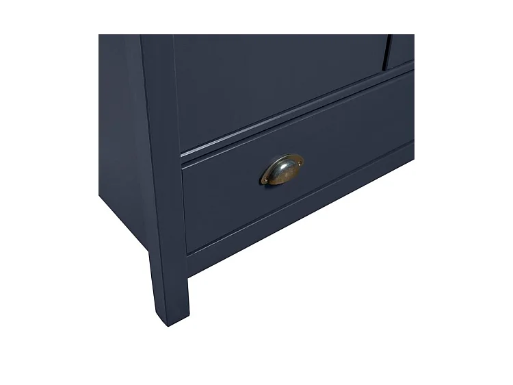 Garde-robe à 3 portes Hill Gris 127x50x170 Pin solide