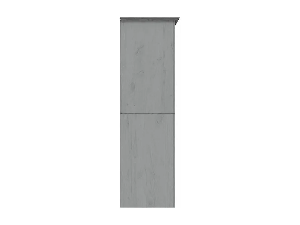 Garde-robe BODO gris 146x53,5x173 bois massif de pin