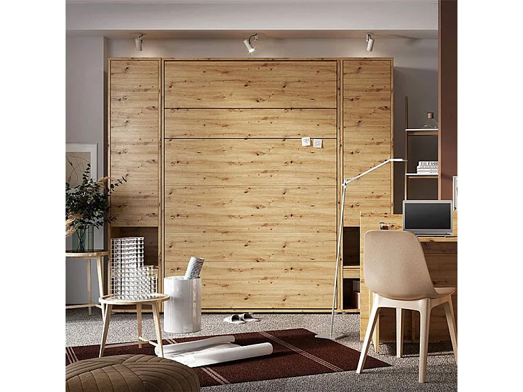 Colonne de rangement avec étagères et 1 tiroir chêne artisan Noby 45cm