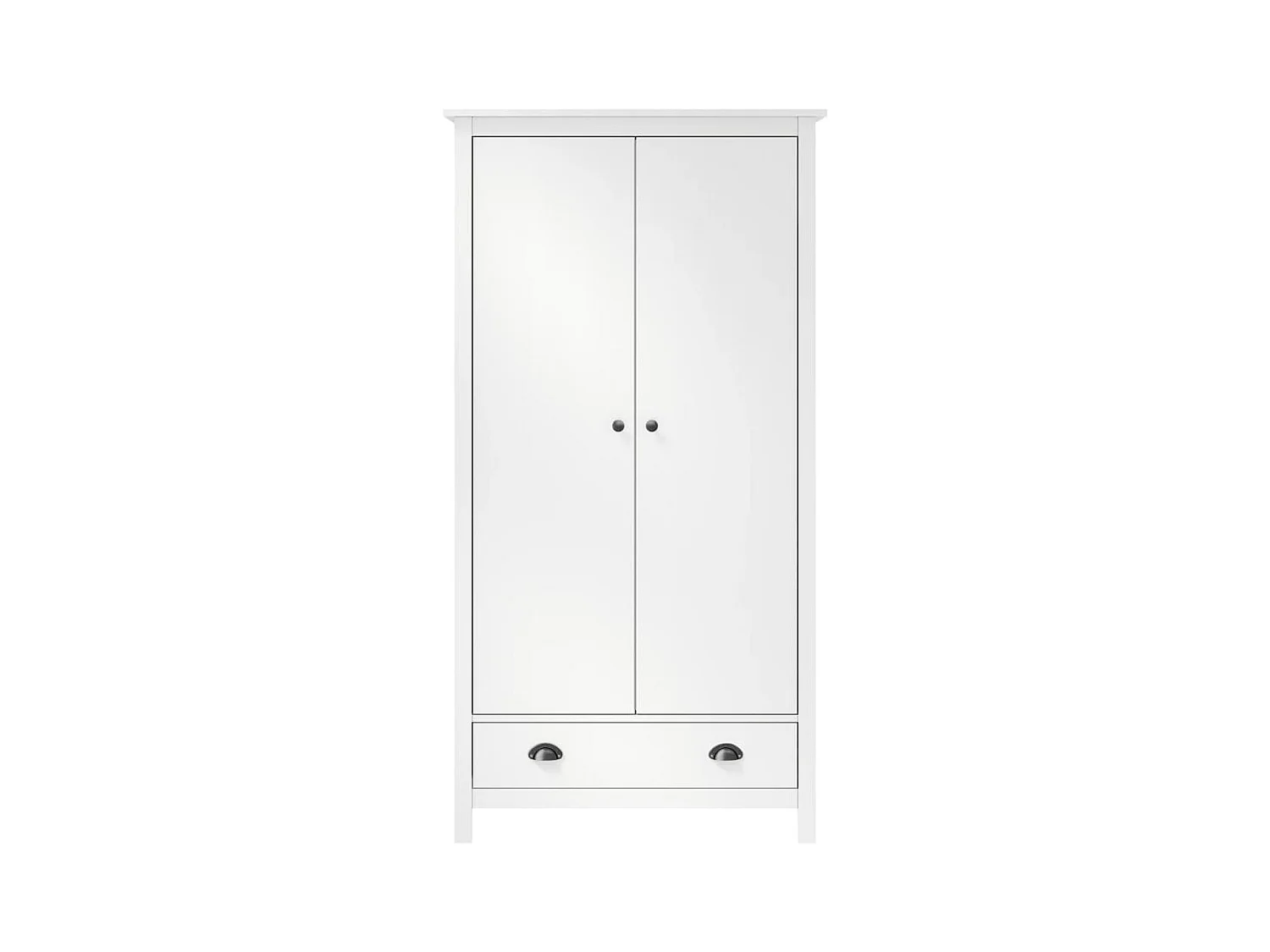 Garde-robe à 2 portes Hill Range Blanc 89x50x170 Pin solide