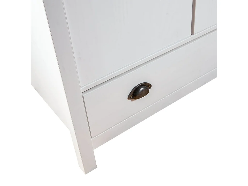 Garde-robe à 2 portes Hill Range Blanc 89x50x170 Pin solide