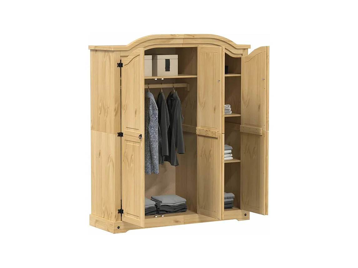 Garde-robe Corona 151,5x52x186 bois de pin massif