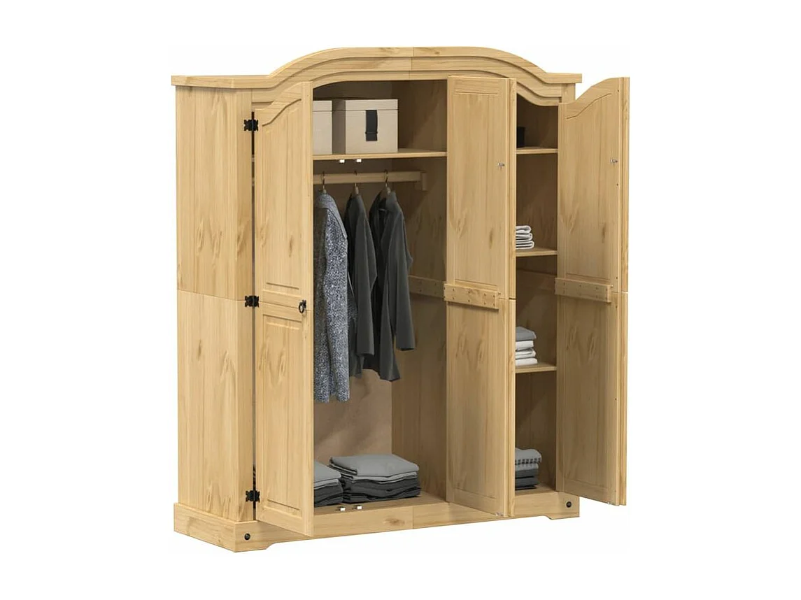 Garde-robe Corona 151,5x52x186 bois de pin massif
