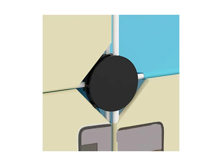 Armoire de rangement pour enfants avec 8 cubes Bleu PP