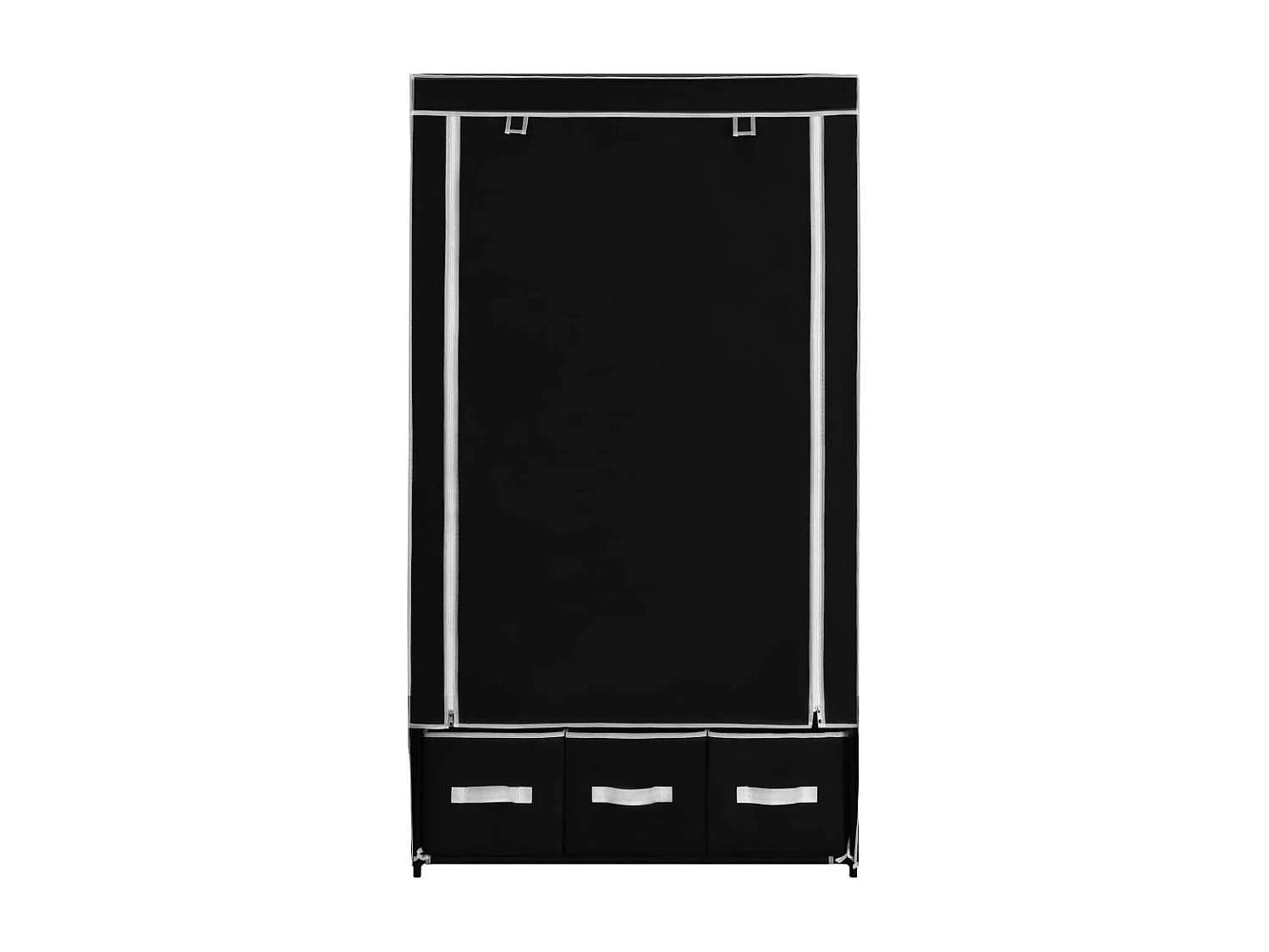 Garde-robe Noir 87 x 49x159 Tissu
