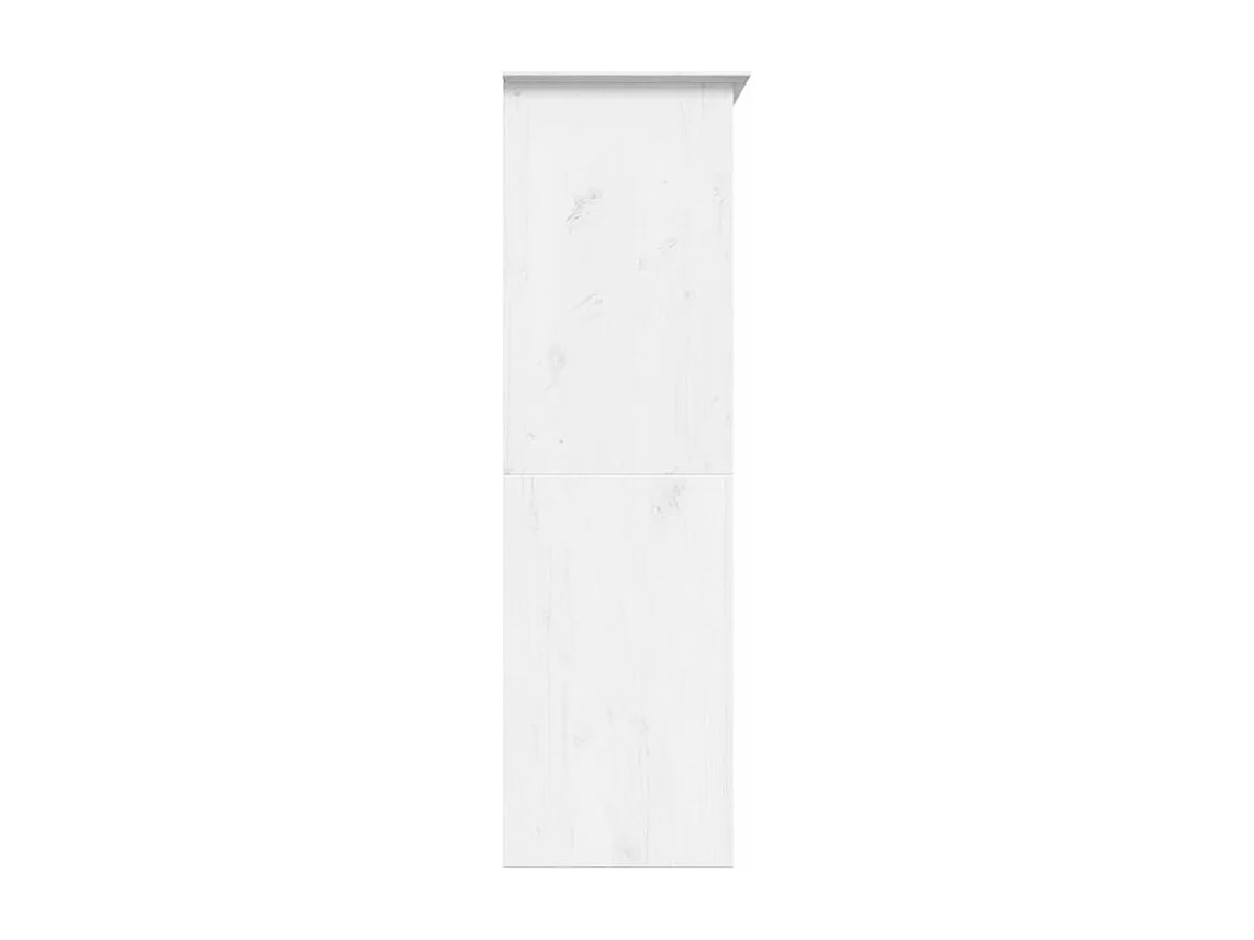Garde-robe BODO blanc 146x53,5x173 bois massif de pin