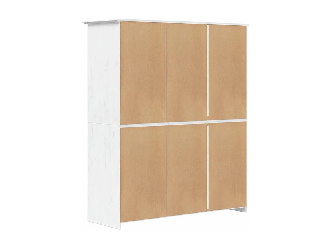 Garde-robe BODO blanc 146x53,5x173 bois massif de pin