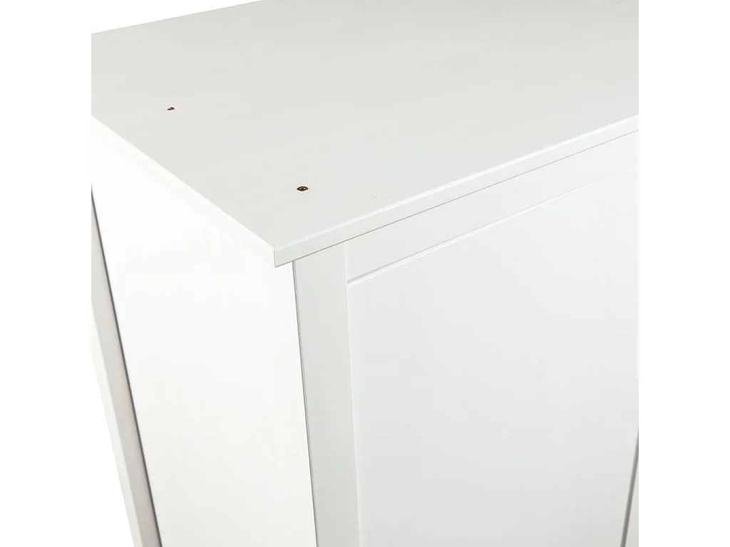 Garde-robe à 3 portes Hill Range Blanc 127x50x170 Pin solide 2