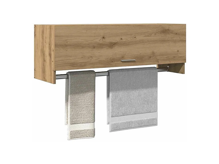 Garde-robe chêne artisanal 100x32,5x35 bois d'ingénierie