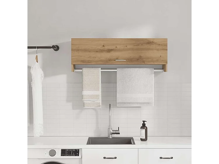 Garde-robe chêne artisanal 100x32,5x35 bois d'ingénierie