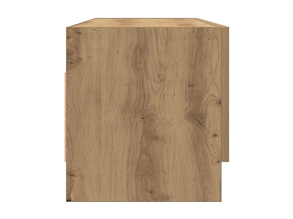 Meuble d’entrée mural avec penderie 100cm – Modèle Refleta-Marron clair