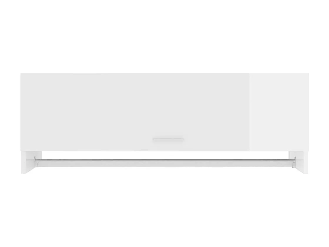 Meuble d’entrée mural avec penderie 100cm – Modèle Refleta-Marron clair